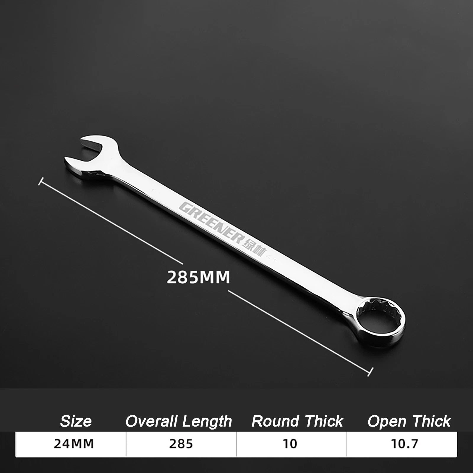 Spanner Combination Wrench CRV Open Ended Round Fixed Head Spanners 6mm - 30mm