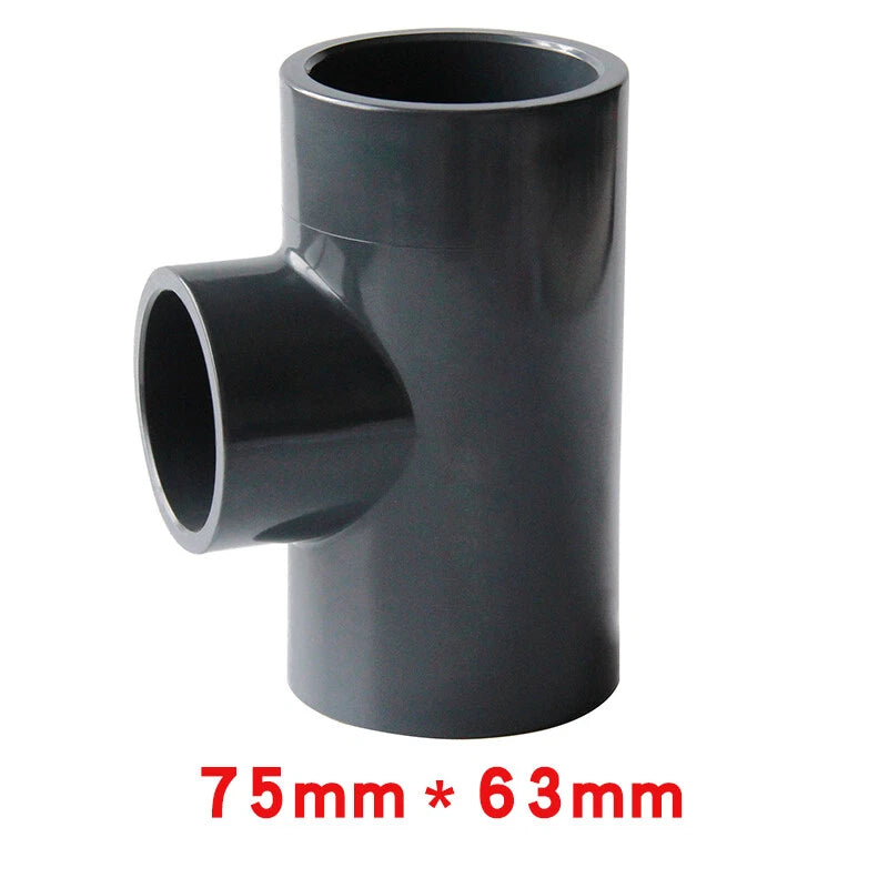 PVC Reducing Tee Pipe & Fittings Solvent Weld Pressure Adapter Connector Black
