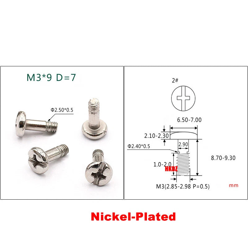 M3 Phillips Umbrella Round Head Machine Screws – Carbon Steel / 304 Stainless, 4–10mm, Multi Finishes