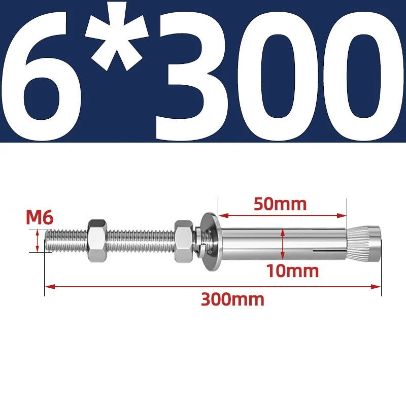 M6-M20 Stainless Steel Concrete Expansion Anchor Bolts – Extra Long