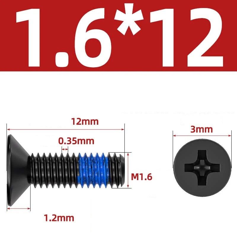 M1.2–M6 Phillips Flat Head Machine Screws | Carbon Steel | Black & Nickel Plated - HomeDIYer