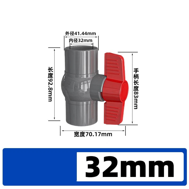 PVC Metric Pipe Fittings for Aquarium & Fish Tank — Straight, Elbow, T-piece, Ball Valve & More