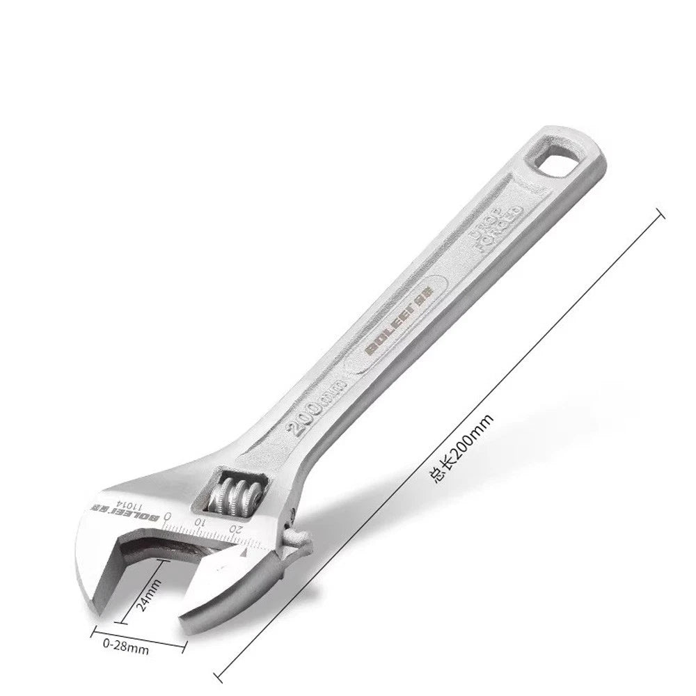 Adjustable Spanner Wrench 6" 8" To 24" Garage Tool Soft Grip Handle Metric Scale