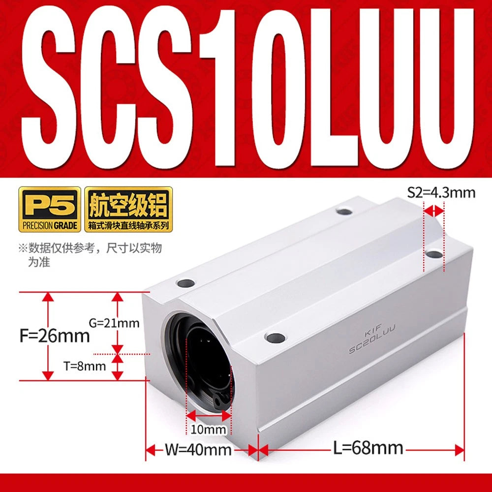 SCS/SBR/TBR/SC-VUU Linear Motion Ball Bearings Diameter 8~60mm Slide Bushing CNC