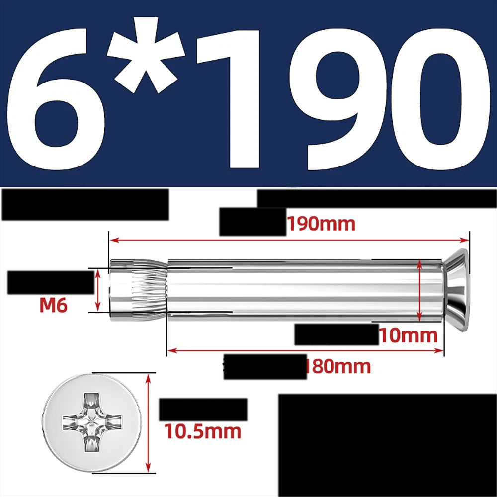 Sleeve Anchor Countersunk Phillips Expansion Bolts M6–M12 | 304/201 SS & Zinc