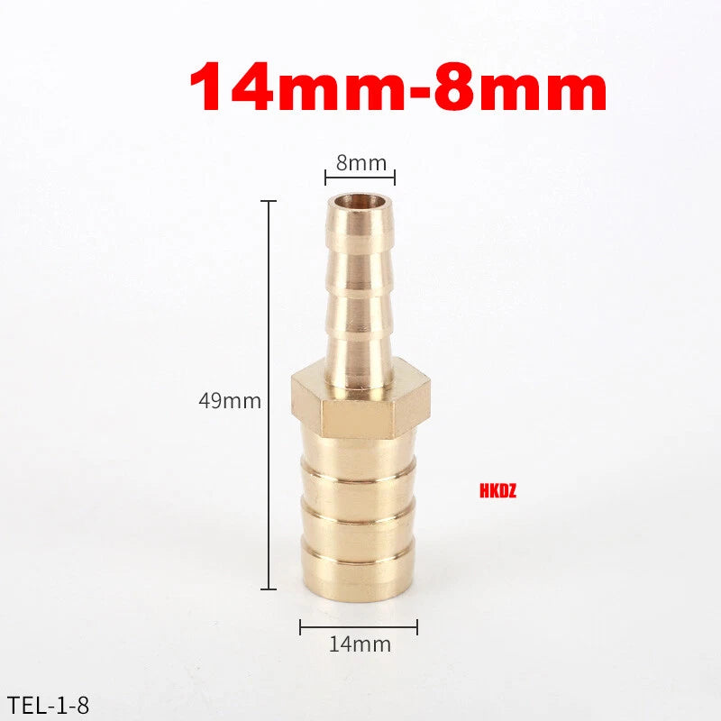 Brass Barbed Hosetail Straight Connector — Air Water Fuel Gas Hose Joiner