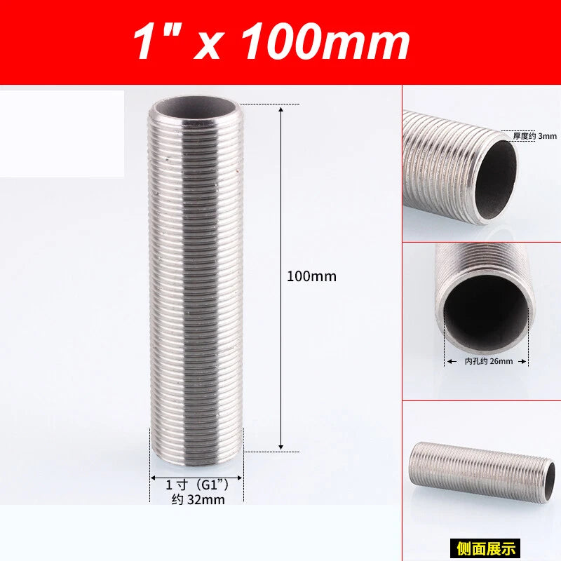 A2 Stainless Steel Male Threaded Rod Connector Stud — Pipe Fitting Bar
