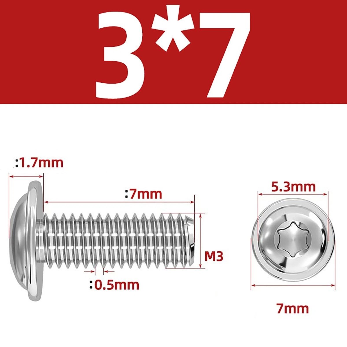 Torx Flanged Button Head Screws — 18 - 8 Stainless Steel, ISO 7380 - 2, M2 to M8 - HomeDIYer