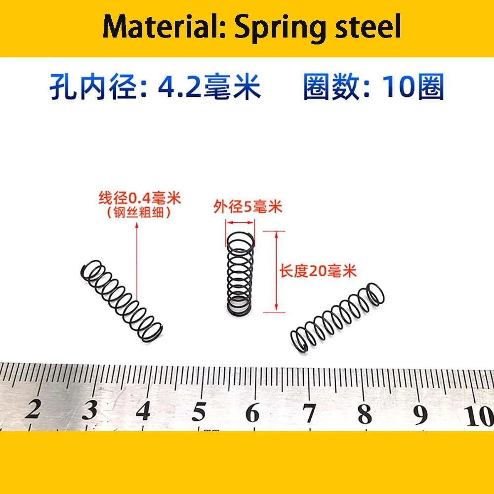 Spring Steel Small Compression Spring 0.2/0.3/0.4mm Wire Diameter 3-50mm Length