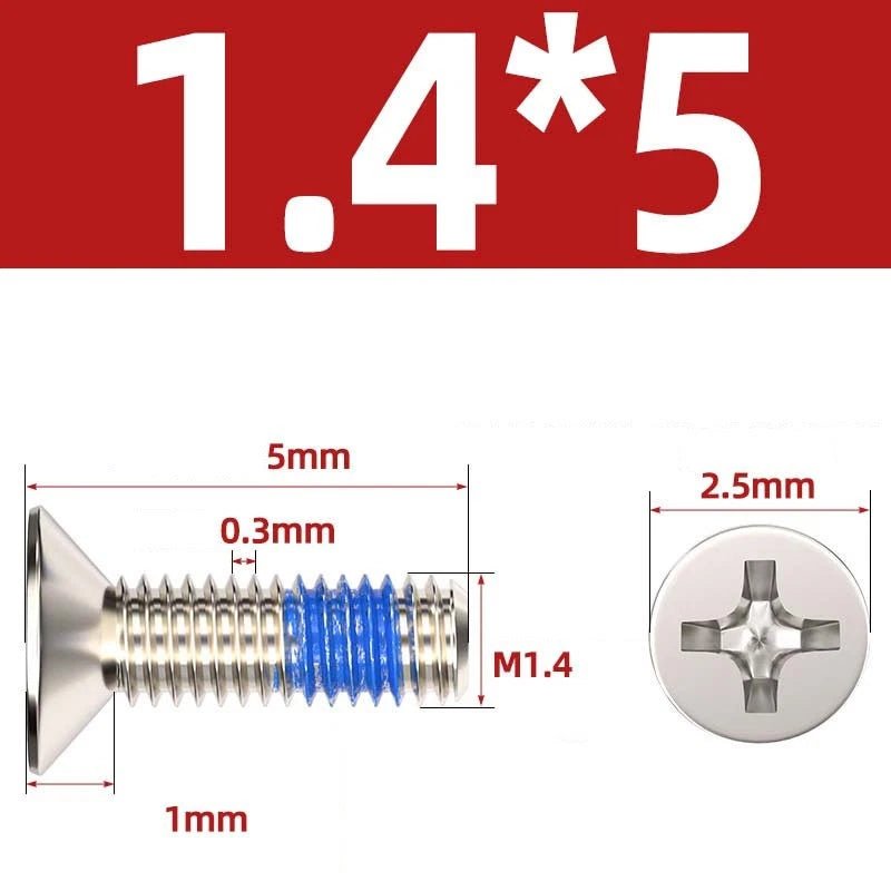M1.2–M6 Phillips Flat Head Machine Screws | Carbon Steel | Black & Nickel Plated - HomeDIYer