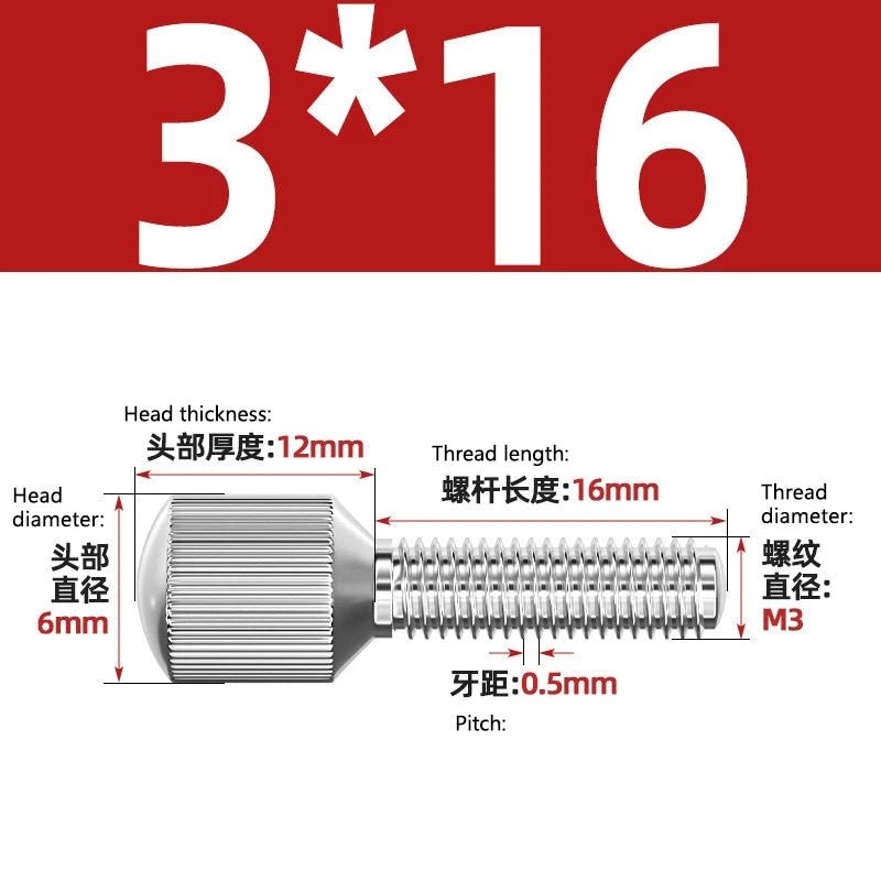 A2 Stainless Steel Knurled Thumb Screws – Small Head, Hand Tighten Fasteners (M2 to M8) - HomeDIYer
