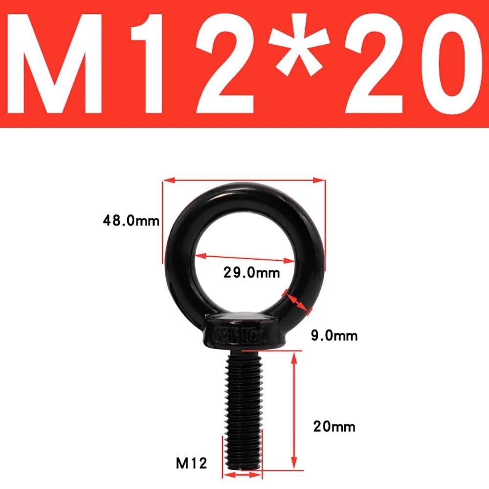 A2 304 Stainless Steel Lifting Eye Bolt — Metric M3 to M20, Rigging & Lifting Screw Eye - HomeDIYer