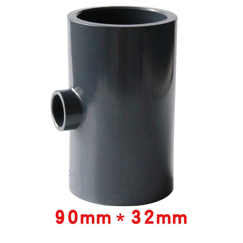 PVC Reducing Tee Pipe & Fittings Solvent Weld Pressure Adapter Connector Black