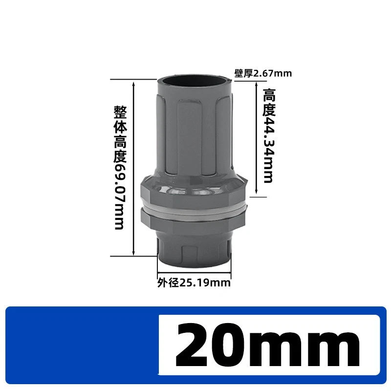 PVC Metric Pipe Fittings for Aquarium & Fish Tank — Straight, Elbow, T-piece, Ball Valve & More
