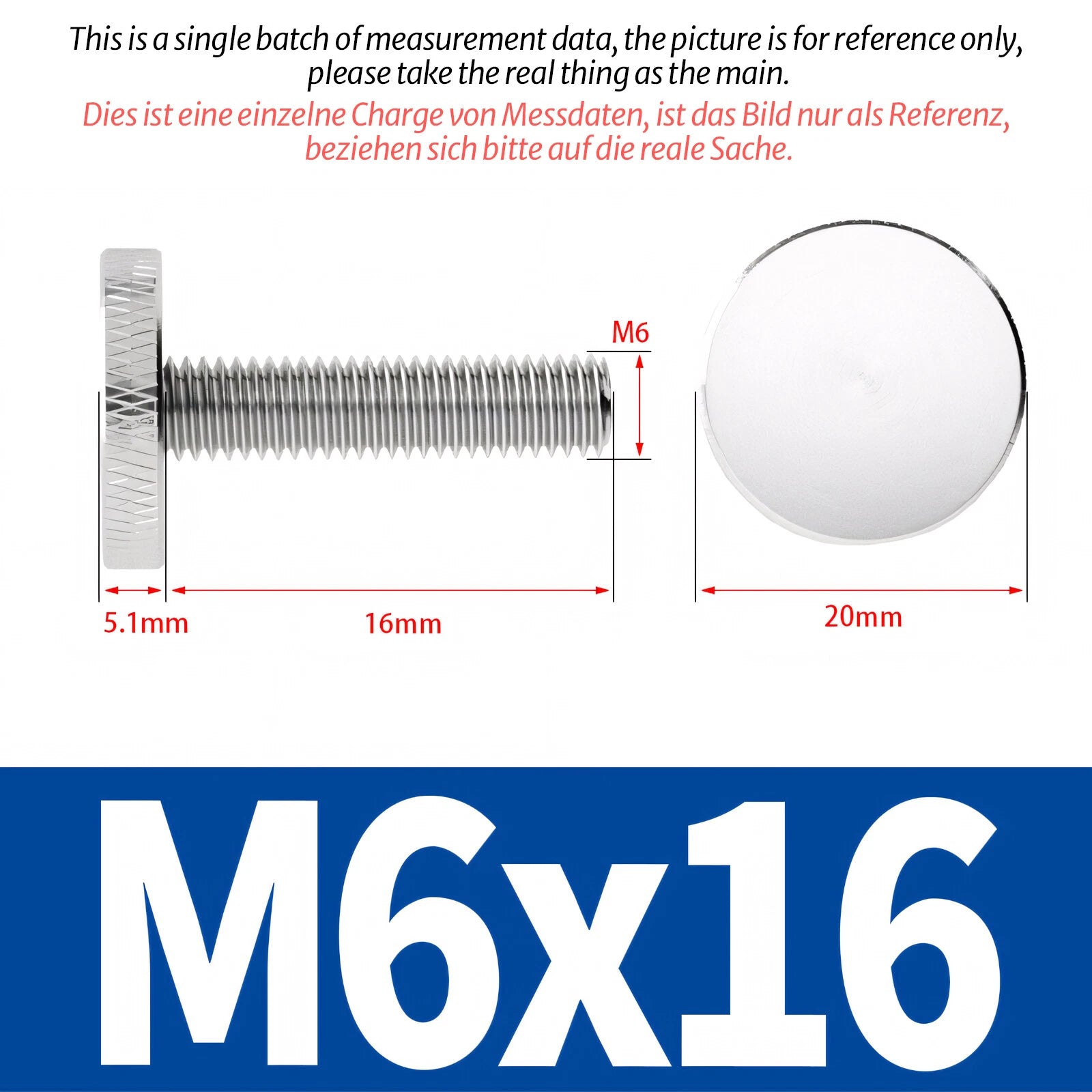 Knurled Thumb Screws Large Flat Head 304 A2 Stainless Steel M3 M4 M5 M6 M8 M10