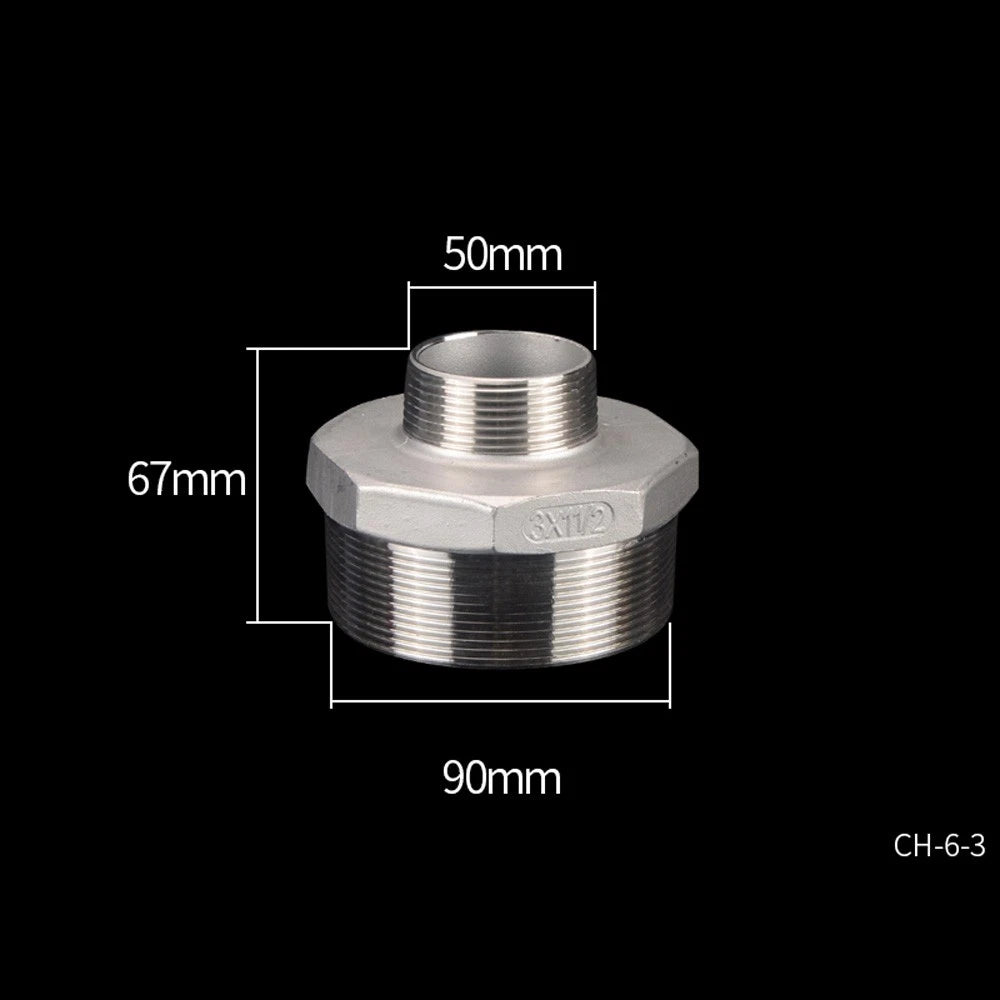 Stainless Steel Threaded Pipe Reducer Nipple — BSP Male to Male Fitting