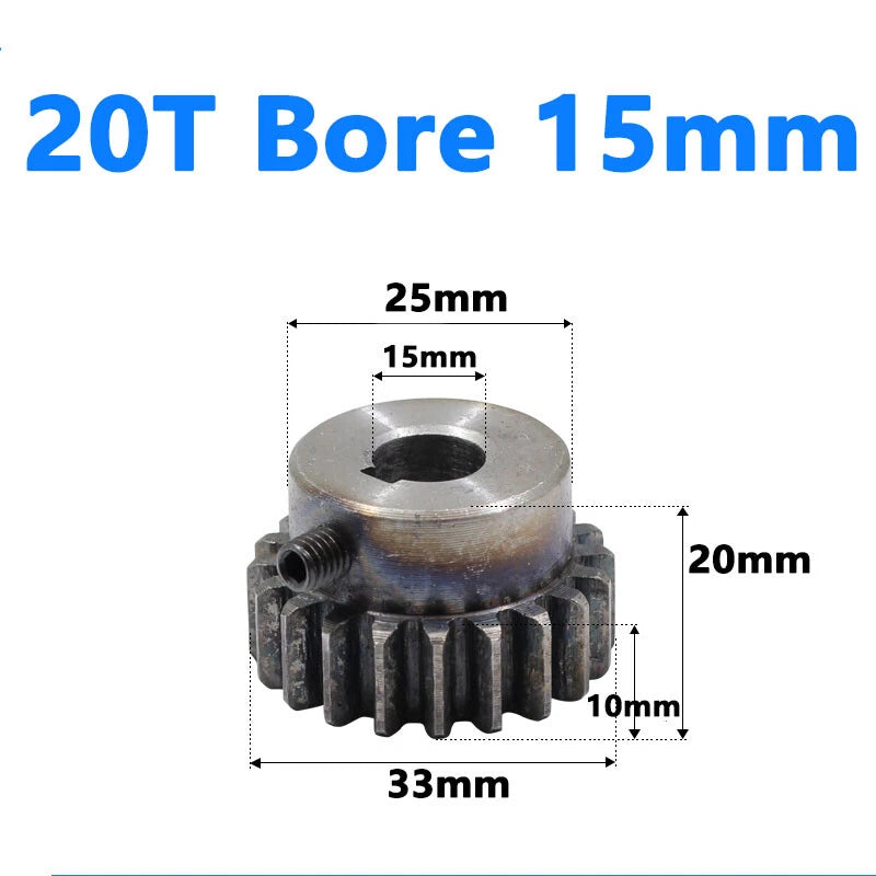 1.5 Module Spur Gear Bore 6/8/10/12/15mm Teeth 10-60 Pinion Pitch 4.71mm