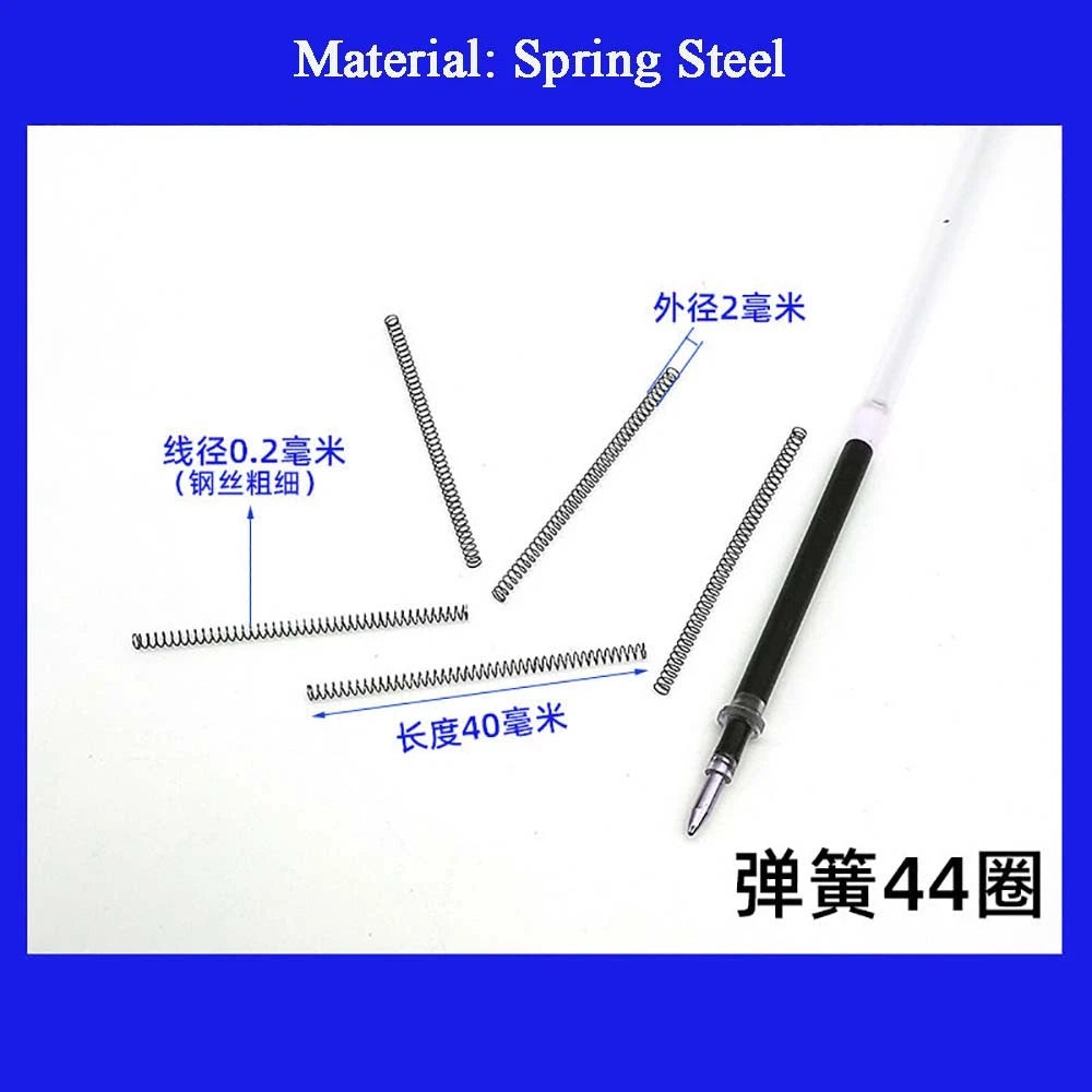 Spring Steel Small Compression Spring 0.2/0.3/0.4mm Wire Diameter 3-50mm Length