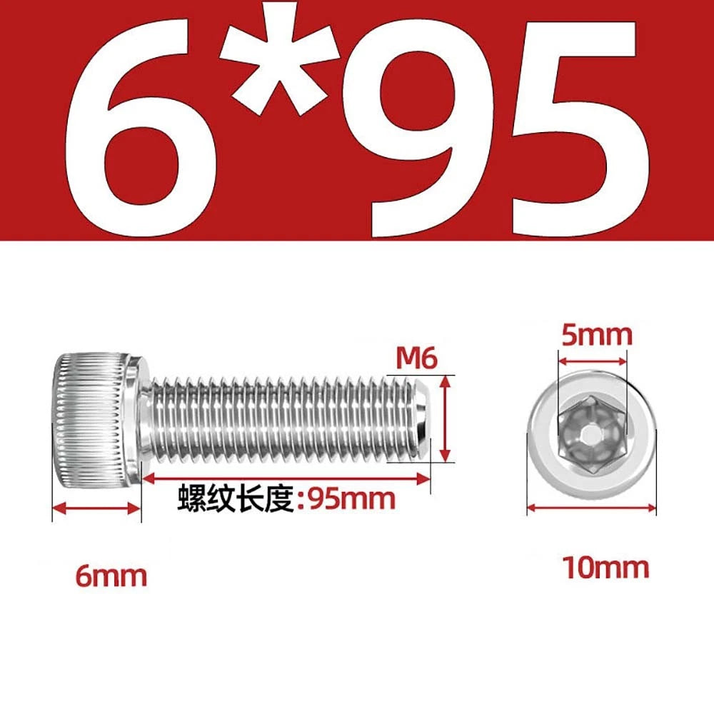 Socket Head Cap Screws – A2 Stainless Steel, M6 to M24, Hex Drive (DIN 912)