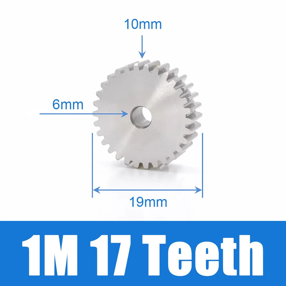 1/1.5/2 Mod 12~120 Teeth, Flat Gear Cylindrical Gear, Spur Gears Stainless Steel