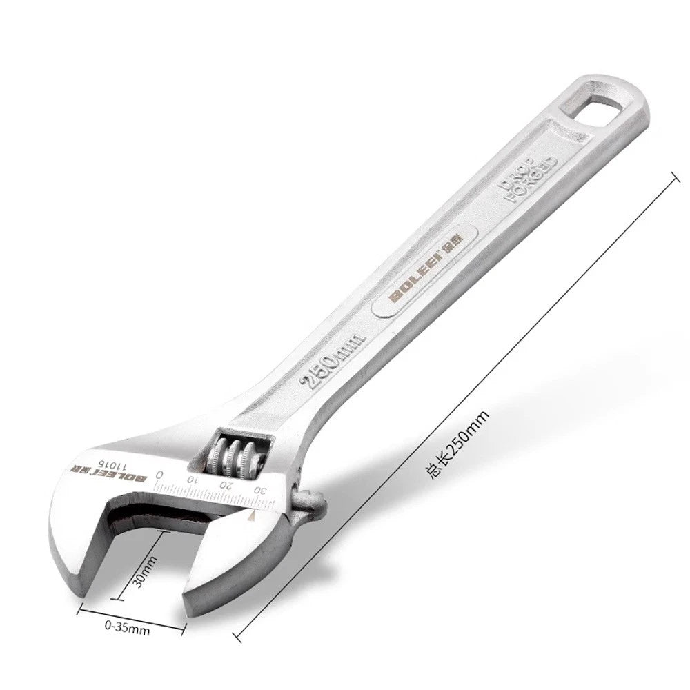 Adjustable Spanner Wrench 6" 8" To 24" Garage Tool Soft Grip Handle Metric Scale