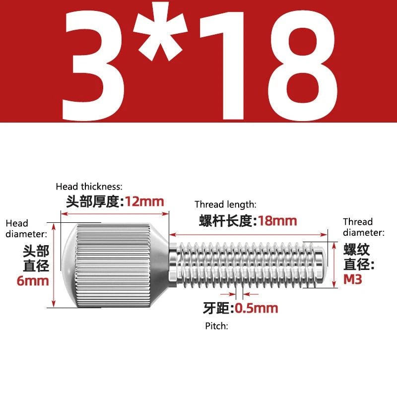 A2 Stainless Steel Knurled Thumb Screws – Small Head, Hand Tighten Fasteners (M2 to M8) - HomeDIYer