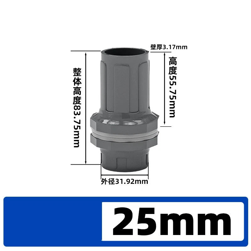 PVC Metric Pipe Fittings for Aquarium & Fish Tank — Straight, Elbow, T-piece, Ball Valve & More