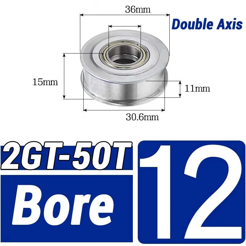 GT2 Timing Belt Pulley 16-100 Teeth 6-10mm Teeth Width Bore 3mm-25mm For 3D