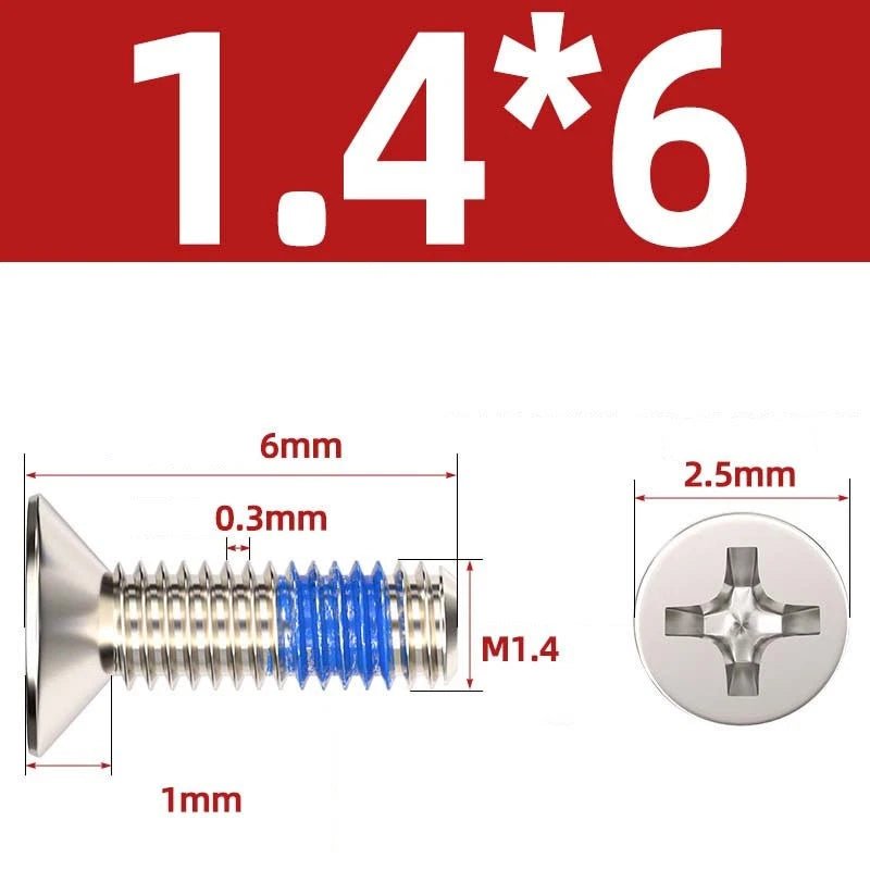 M1.2–M6 Phillips Flat Head Machine Screws | Carbon Steel | Black & Nickel Plated - HomeDIYer