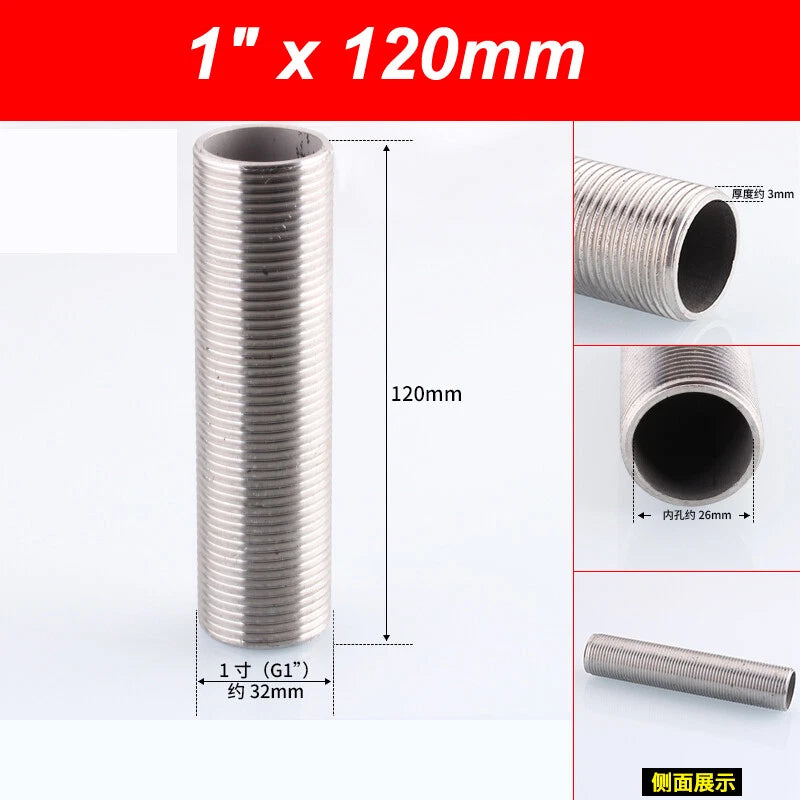 A2 Stainless Steel Male Threaded Rod Connector Stud — Pipe Fitting Bar