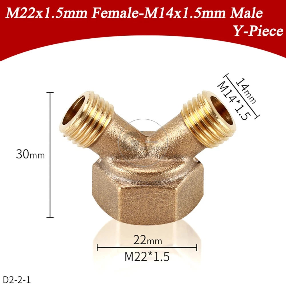 M14x1.5mm M22x1.5mm Brass Fittings — Elbow, Tee, Cross, Y-Piece & Adapter Sprayer Joints