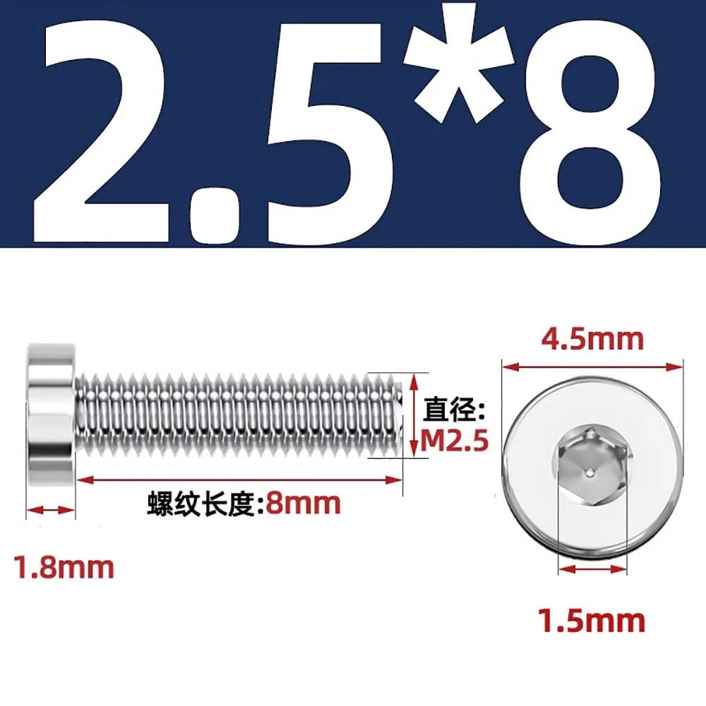 M1.4–M12 Low Head Socket Cap Screws – A2 Stainless Steel, Space‑Saving Design for Tight Clearances