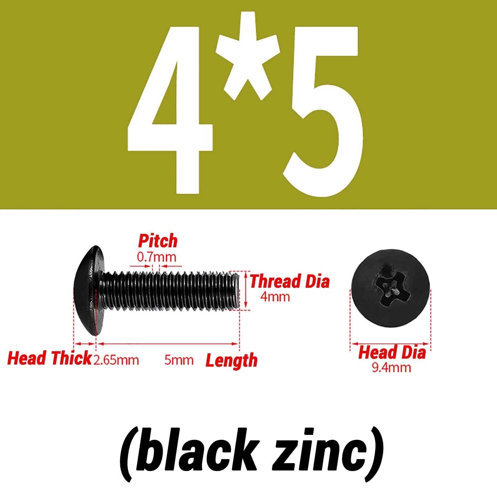 M2–M6 Pan Head Self‑Tapping Sheet Metal Screws – Black Oxide Carbon Steel