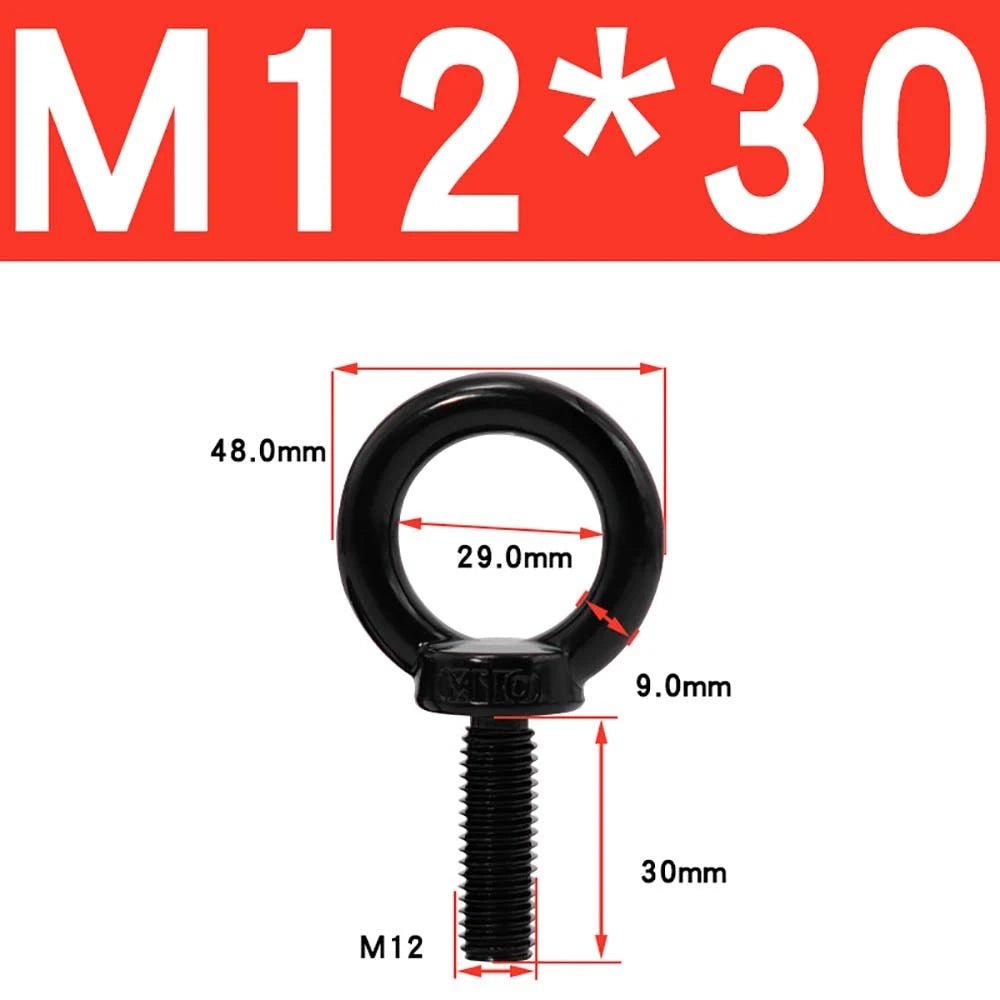 A2 304 Stainless Steel Lifting Eye Bolt — Metric M3 to M20, Rigging & Lifting Screw Eye - HomeDIYer