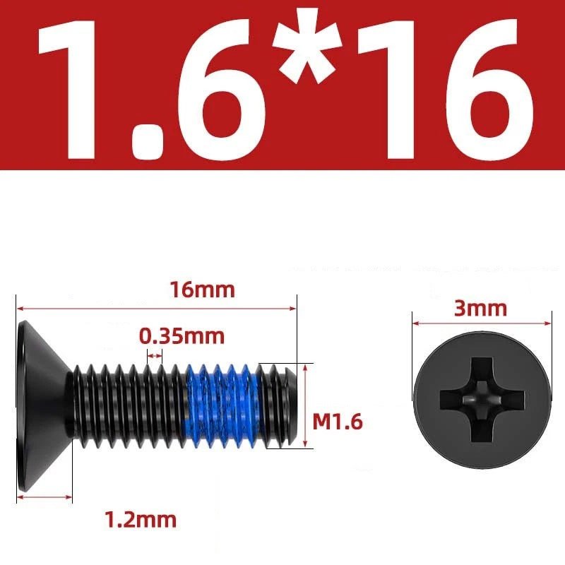 M1.2–M6 Phillips Flat Head Machine Screws | Carbon Steel | Black & Nickel Plated - HomeDIYer