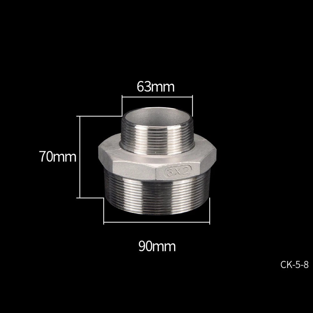 Stainless Steel Threaded Pipe Reducer Nipple — BSP Male to Male Fitting