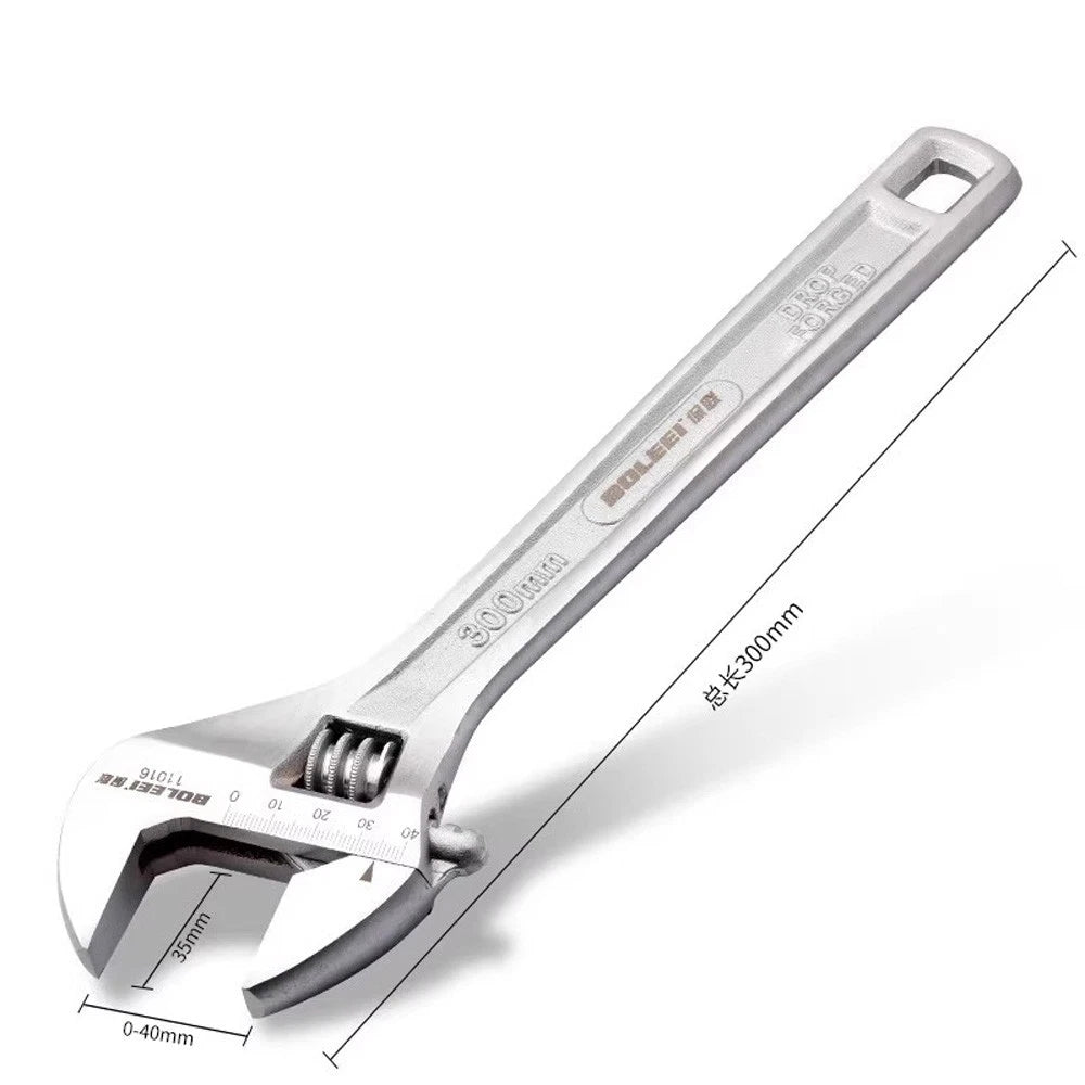 Adjustable Spanner Wrench 6" 8" To 24" Garage Tool Soft Grip Handle Metric Scale