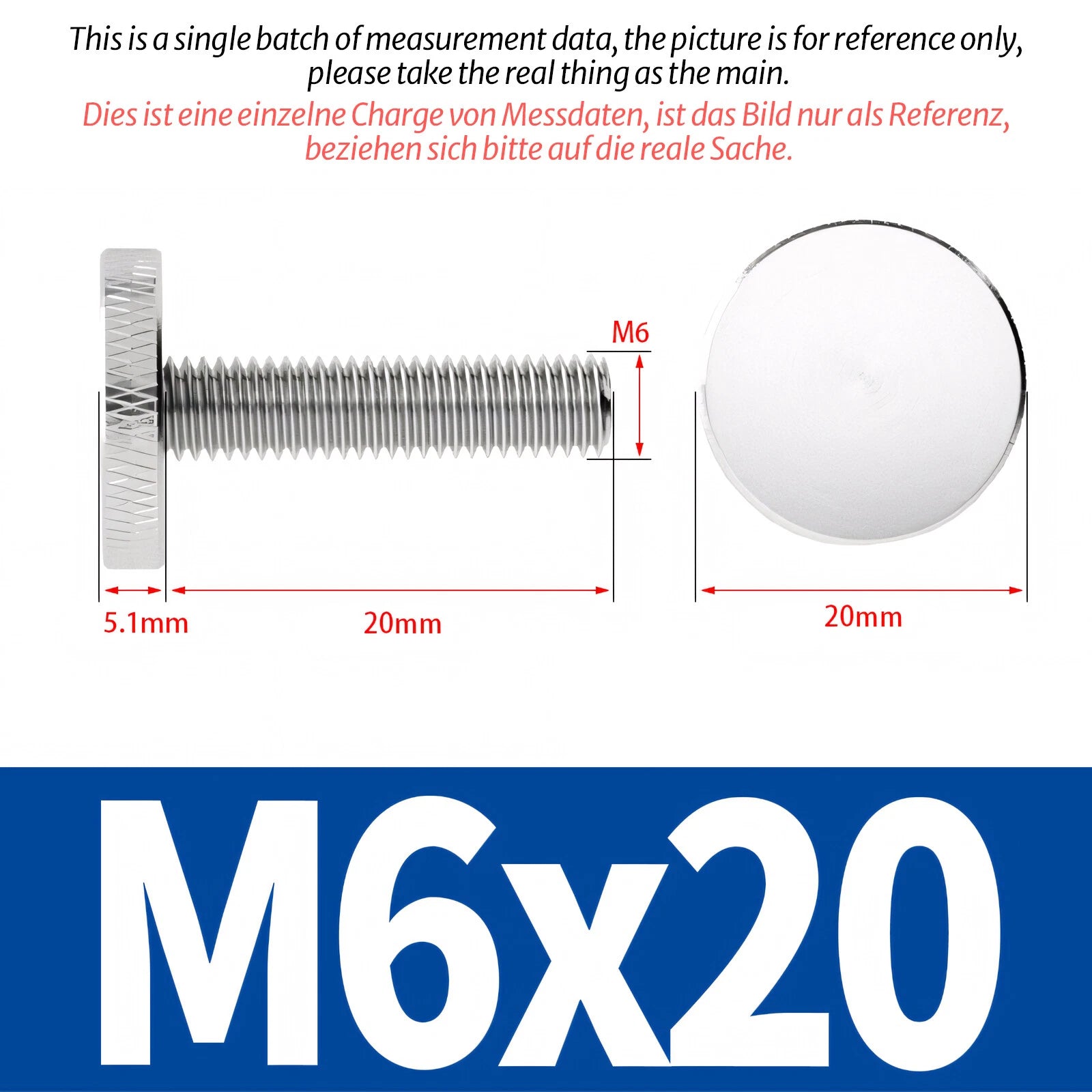 Knurled Thumb Screws Large Flat Head 304 A2 Stainless Steel M3 M4 M5 M6 M8 M10