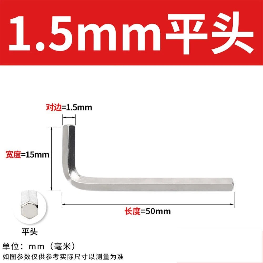Hex Keys 1.5-2.2mm Allen Keys Ball/Flat End Hex Key Hex Wrenches Alloy Steel