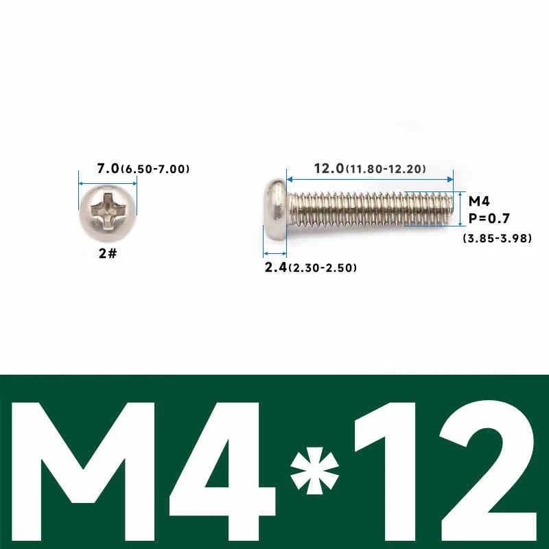 Phillips Pan Head Machine Screws – Carbon Steel M1 to M4, Multiple Lengths & Finishes - HomeDIYer