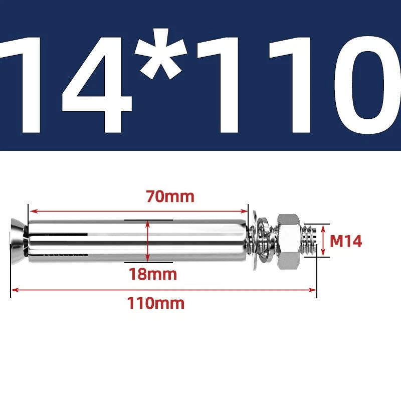M6-M20 Stainless Steel Concrete Expansion Anchor Bolts – Extra Long