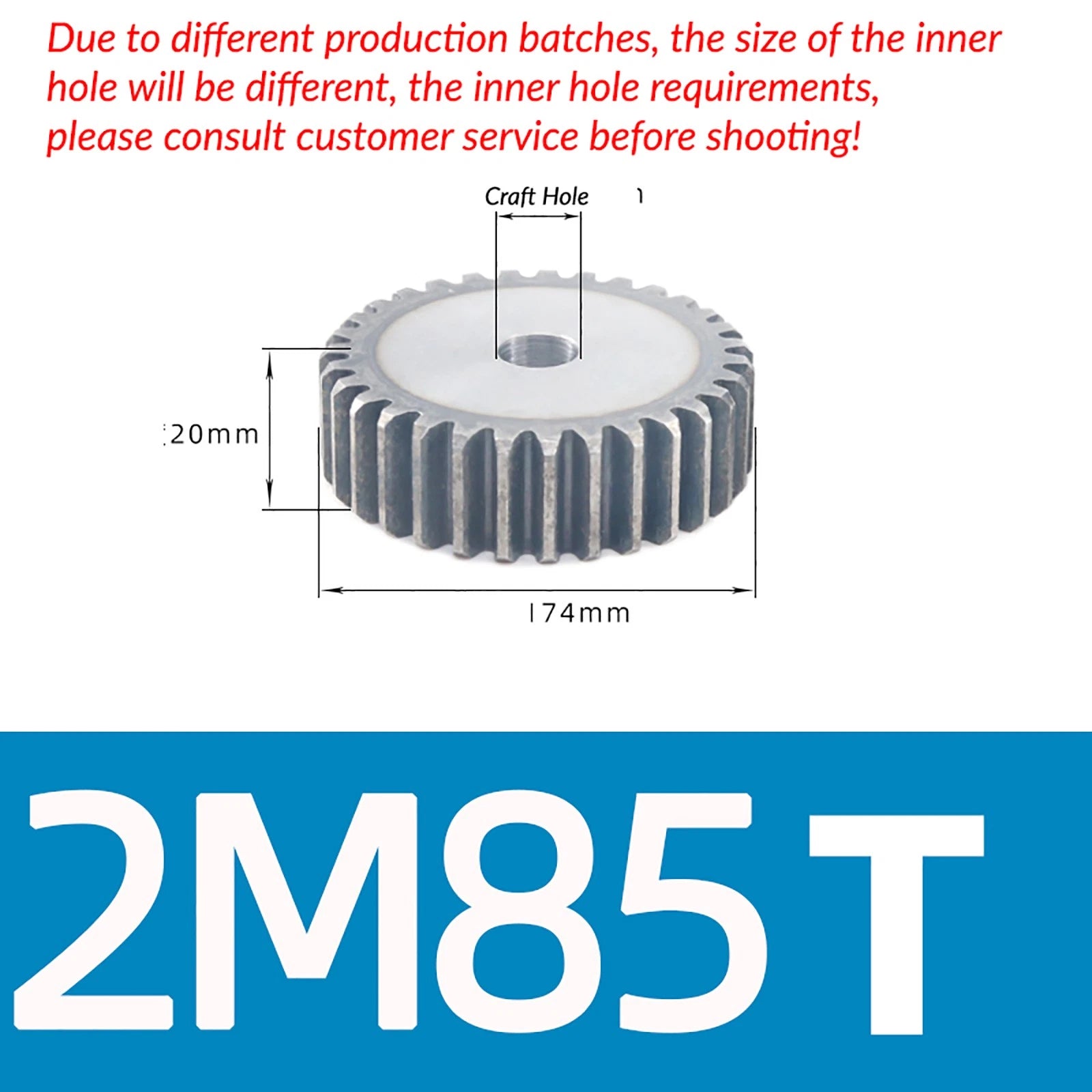 1/1.5/2 Mod 12T-150T Spur Gear 45# Steel Pinion Gear Thickn10-20mm Transmission