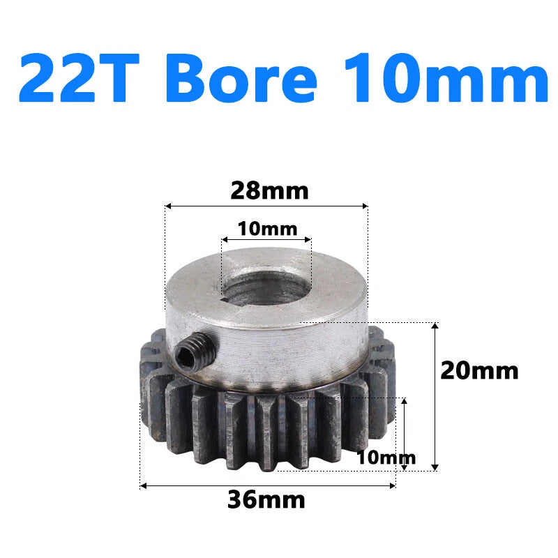 1.5 Module Spur Gear Bore 6/8/10/12/15mm Teeth 10-60 Pinion Pitch 4.71mm