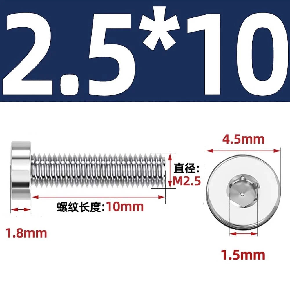 M1.4–M12 Low Head Socket Cap Screws – A2 Stainless Steel, Space‑Saving Design for Tight Clearances