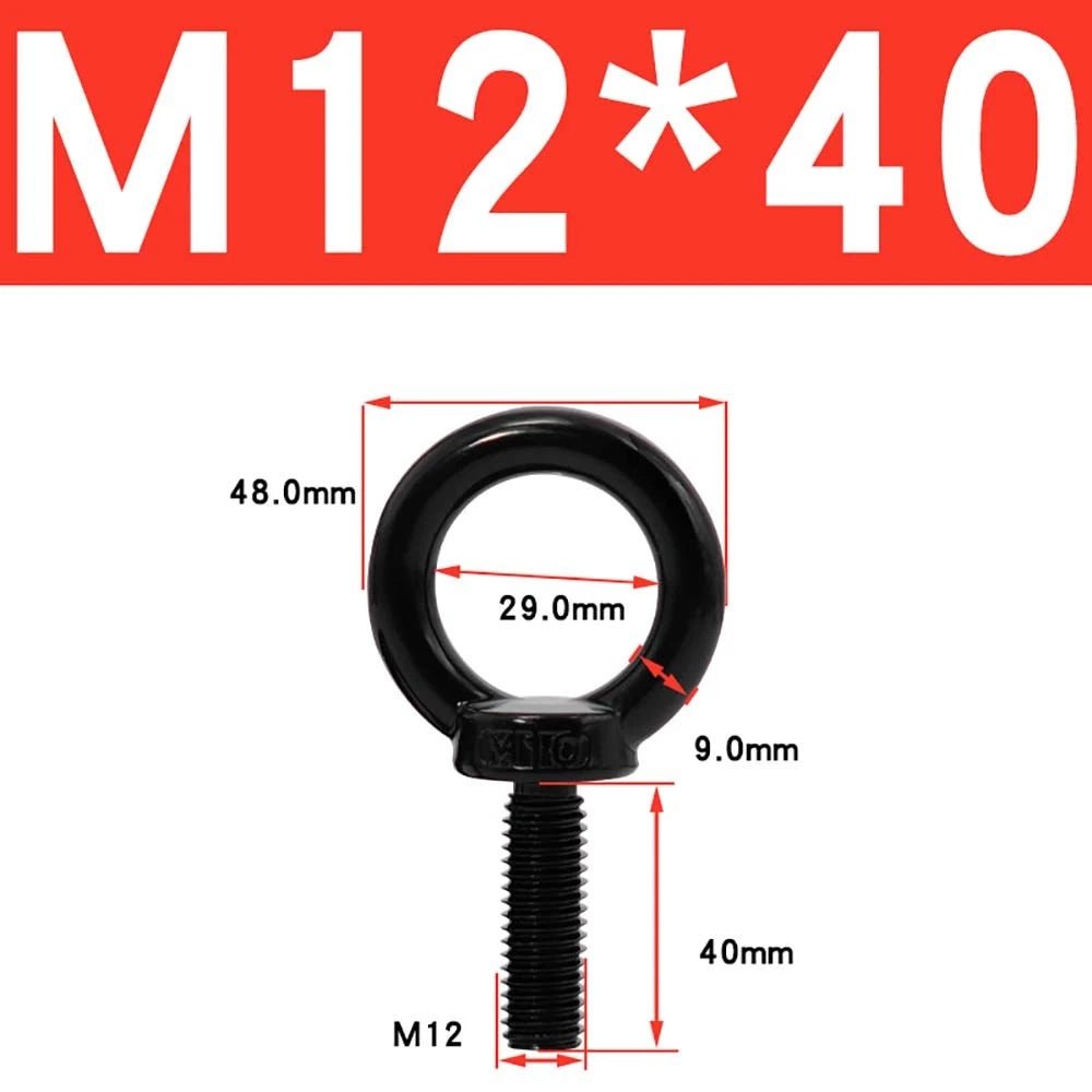 A2 304 Stainless Steel Lifting Eye Bolt — Metric M3 to M20, Rigging & Lifting Screw Eye - HomeDIYer