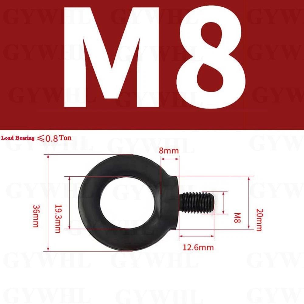 DIN 580 Lifting Eye Bolts & Nuts — G80 & 12.9 Manganese Steel, M6–M36 - HomeDIYer