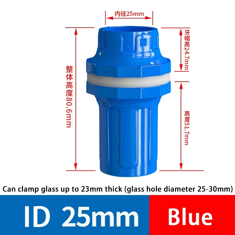 PVC Aquarium Elbow 90° Threads Tank Filter Connection Water Fittings ID 20-50mm