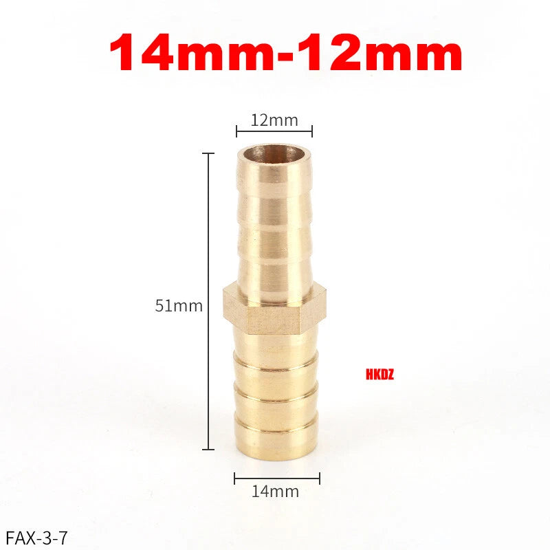Brass Barbed Hosetail Straight Connector — Air Water Fuel Gas Hose Joiner