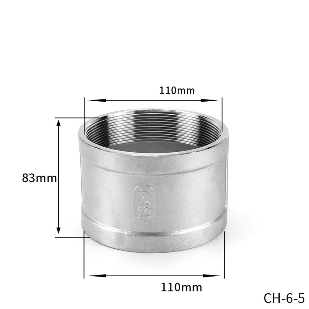 BSP Female Threaded Pipe Reducer Coupling — Stainless Steel A2, 1/2" to 4"