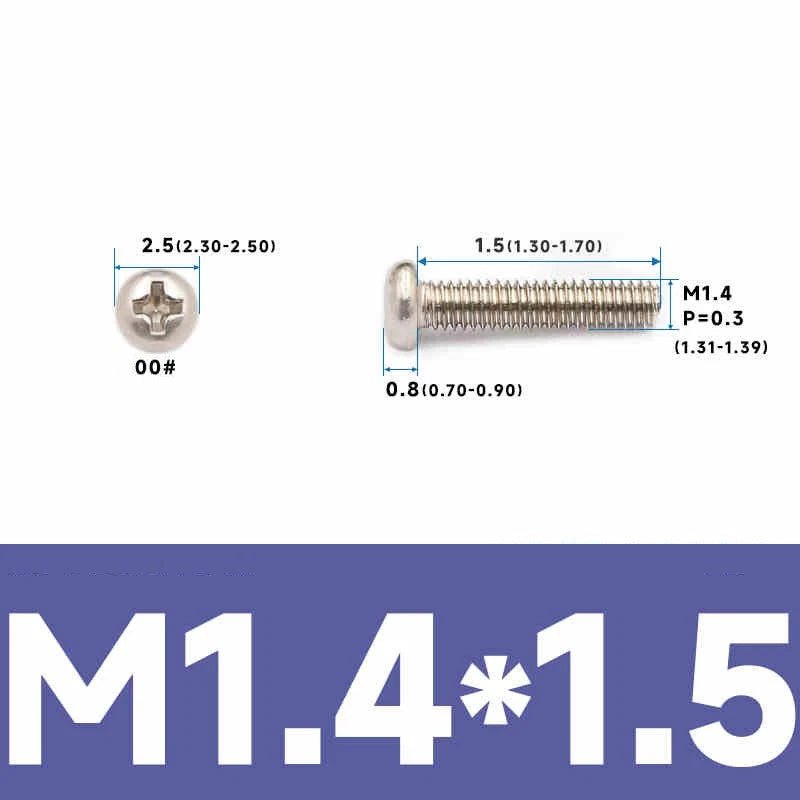 Phillips Pan Head Machine Screws – Carbon Steel M1 to M4, Multiple Lengths & Finishes - HomeDIYer